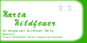 marta wildfeuer business card